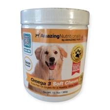 Amazing Nutritionals Omega 3 Soft Chews Bacon Flavor 90 Chews