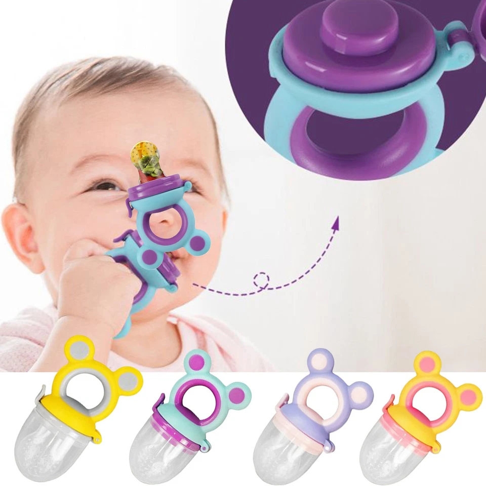 Alimentador de alimentos para frutas para bebés chupete juguete mordedor de dentición de frutas infantiles  Foto 4 de 4