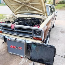 for 79-93 Dodge D/W 100 150 200 250 350 Ramcharger V8 3 Row Aluminum Radiator