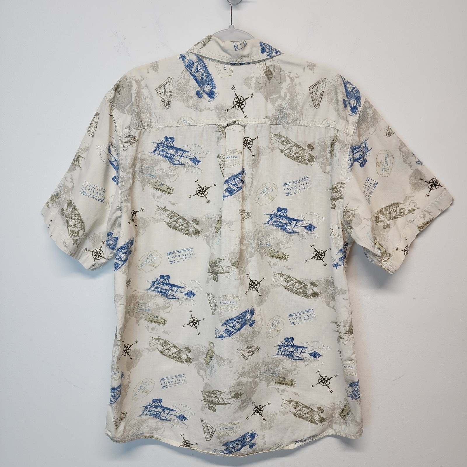 Vintage Basic Editions Airplane Button Front Shir… - image 2