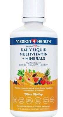 Mega Liquid Multivitamins with Amino Acids Trace Minerals Turmeric Non-GMO