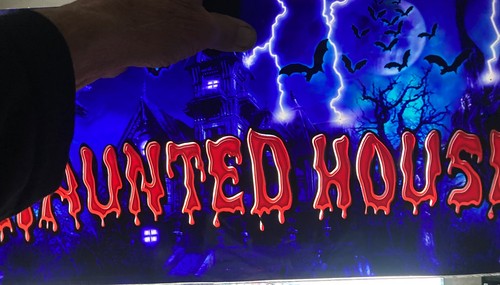 HAUNTED HOUSE SLOT MACHINE PLEXI GLASS INSERT