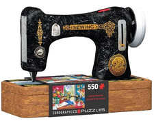 Eurographics Sewing Machine Memories Tin 550-Piece Jigsaw Puzzle NEW IN BOX 