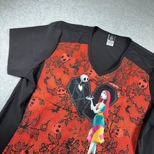 Nightmare before Christmas Scrub Top 3XL Cherokee Tooniforms Jack Sally NWT