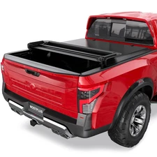 MOSTPLUS Quad Fold Soft Truck Bed Tonneau Cover Compatible 2004-2015 6.5 FT-78"4