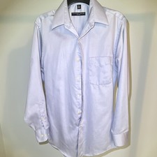 Geoffrey Beene Light Blue Fitted Wrinkle Free Dress Shirt 14.5 32/33 Men