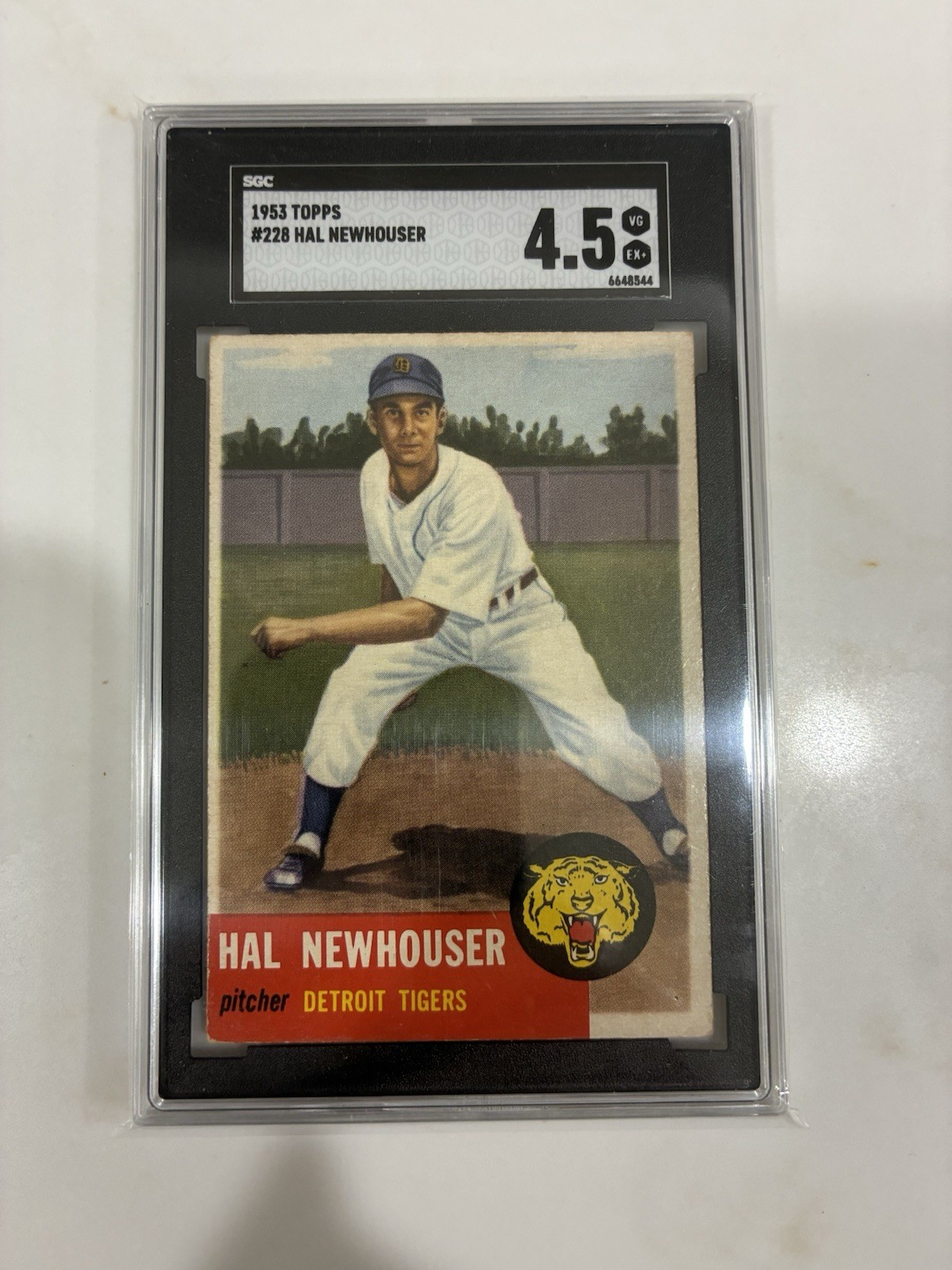 1953 Topps #228 Hal Newhouser HOF - Detroit Tigers SGC 4.5