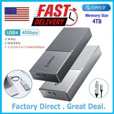 ORICO 40Gbps M.2 NVMe SSD 4TB Enclosure Compatible with Thunderbolt 3/4 USB 3.2