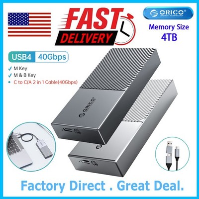 ORICO 40Gbps M.2 NVMe SSD 4TB Enclosure Compatible with Thunderbolt 3/4 USB 3.2