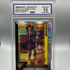 2020-21 Panini Flux - Rookies Immanuel Quickley #205 Pulsar Prizm (RC) GEM 10