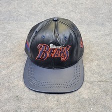 VINTAGE 90S CHICAGO BEARS LEATHER HAT SNAPBACK MODERN