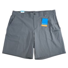 Columbia Mens Narrows Pointe Shorts Grey Omni-Shade Size 38 Inseam 9 New NWT