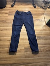 Lands End Brand Women's Dark Wash Mid Rise, Skinny Jeans, Size 10