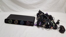 Belkin f1ds104j SOHO 4-Port KVM Switch with Audio, - Unit + 4 cables, PSU