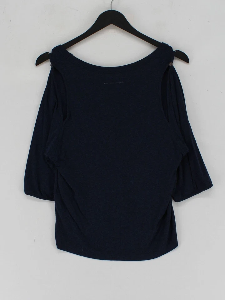 Top para mujer Maison Margiela S azul viscosa con elastano básico Foto 2 de 4