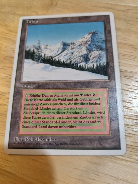 MTG Magic the Gathering Taiga Revised Edition Dual Land