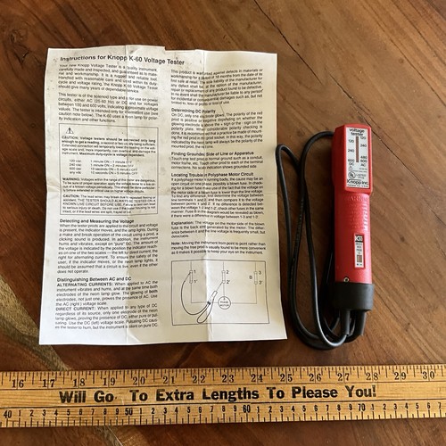 Knopp Inc K60 Voltage Tester 120v -600v AC DC - USED