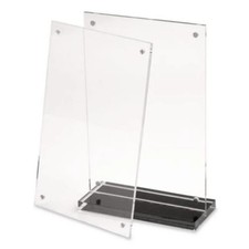 Deflecto DEFWP249TR46B 4 x 6 in. Acrylic Tabletop Sign Holder Black