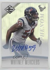 2012 Limited Phenom Monikers Silver 163/299 Whitney Mercilus #200 Auto 0i5j