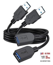USB Extension Cable 3ft USB 3.0 Extender Cord 5Gbps Data Transfer 3 Feet 2 Pack