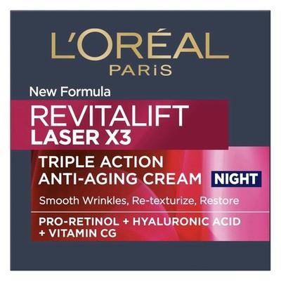 L Oréal Paris Revitalift Laser X3 Night Cream 50ml New Unused UK Formula