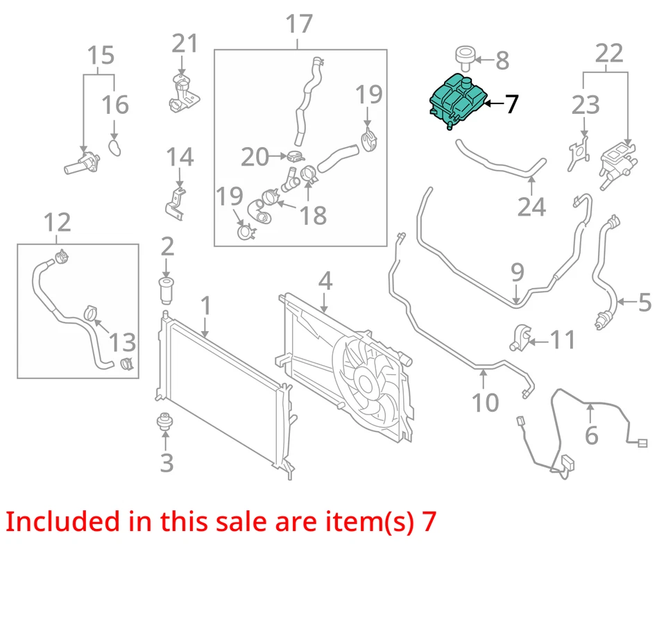 Mazda Mazda 3 2010 botella de desbordamiento de refrigerante OEM 121 k millas - LKQ421658549 Foto 4 de 4