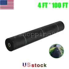 3.2 OZ Heavy Duty Landscape Fabric Garden Weed Barrier Woven Ground Cover 4x100'