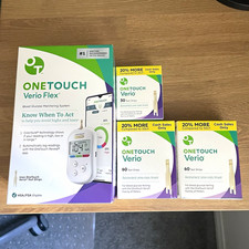 OneTouch Verio Flex Glucose Monitoring Kit Bluetooth w/ Test Strips