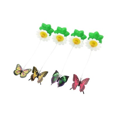 Hovering Butterfly Bird Cats Toy Teaser Fishing Rod Interactive Rotating Toy