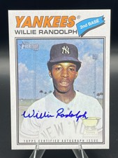 2026 Topps Heritage Willie Randolph New York Yankees Real One Autographs 77RO-WR
