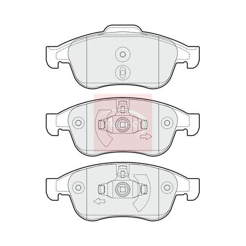 For RENAULT MEGANE III 2008 on BRAKE PADS (FRONT) (R90) PAD1669