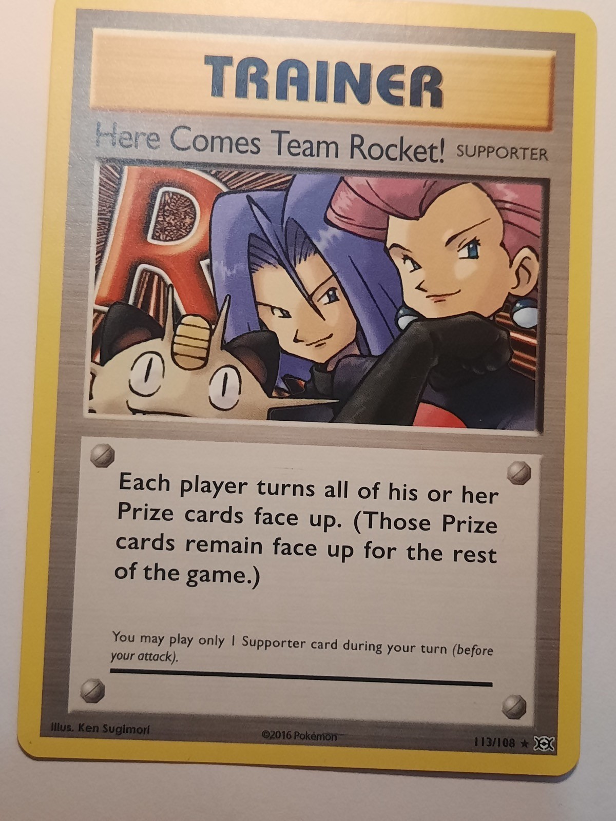 Here Comes Team Rocket! 113/108 SEC Evolutions Pokemon LP
