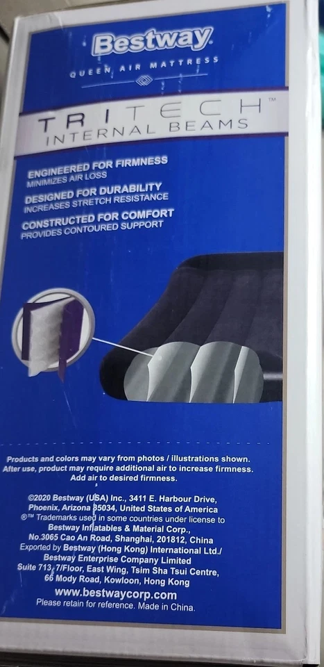 SEALED! NIB! Bestway Aerolax Raised Air Mattress Queen Sz #67465E in Black. R2S! - Image 4 of 4