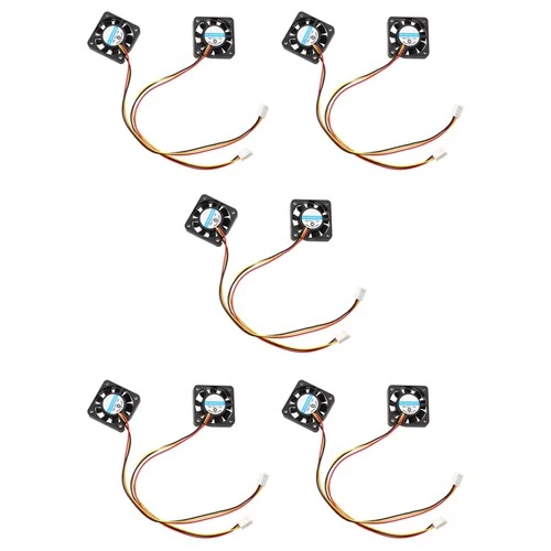 10 Pcs 3 Pin 40mm Square PC Computer Cooling Fan DC 12V Black E4B75264