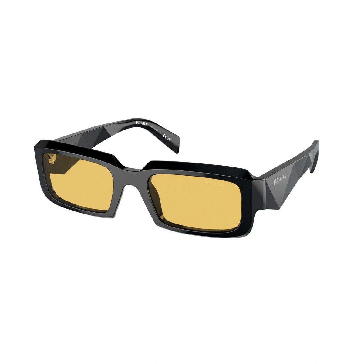 Prada Sunglasses PR27ZS 16K70A 54mm Black / Yellow Lens | eBay