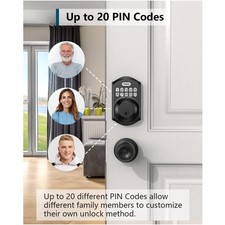 Matte Black Front Door Deadbolt Lock Keyless Entry Keypad