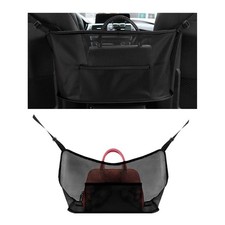 Car Net Pocket Handbag Holder, Driver Storage Netting Pouch Between Seats, La...