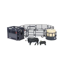 Big Country Toys 6666 Ranch Black Angus Ranch Set 窶・Realistic Ranch Playset w...