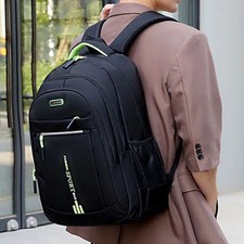 Backpack Waterproof Large Laptop Rucksack Men Women Travel School Bag Black UK