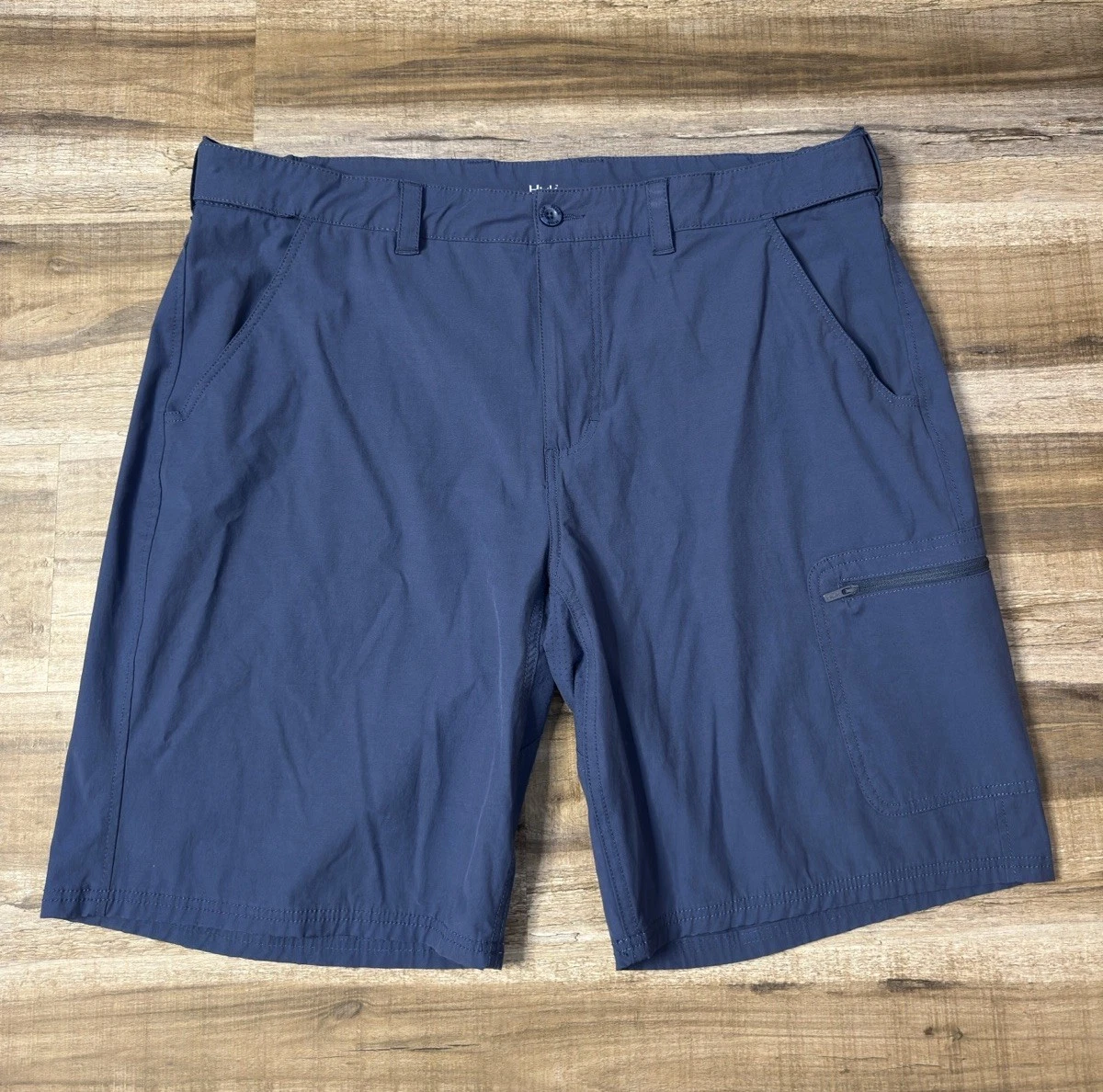 Huk Next Level Cargo Shorts Mens 2XL Blue Fishing Outdoor Hiking