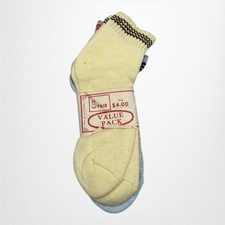 Vintage 1980s R.O.M. 3 Pair Value Pack Retro Style Size 9-11 Deadstock