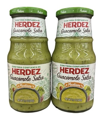 HERDEZ Guacamole Salsa Medium Sauce Pantry 15.7 oz (445g) 2 Pack