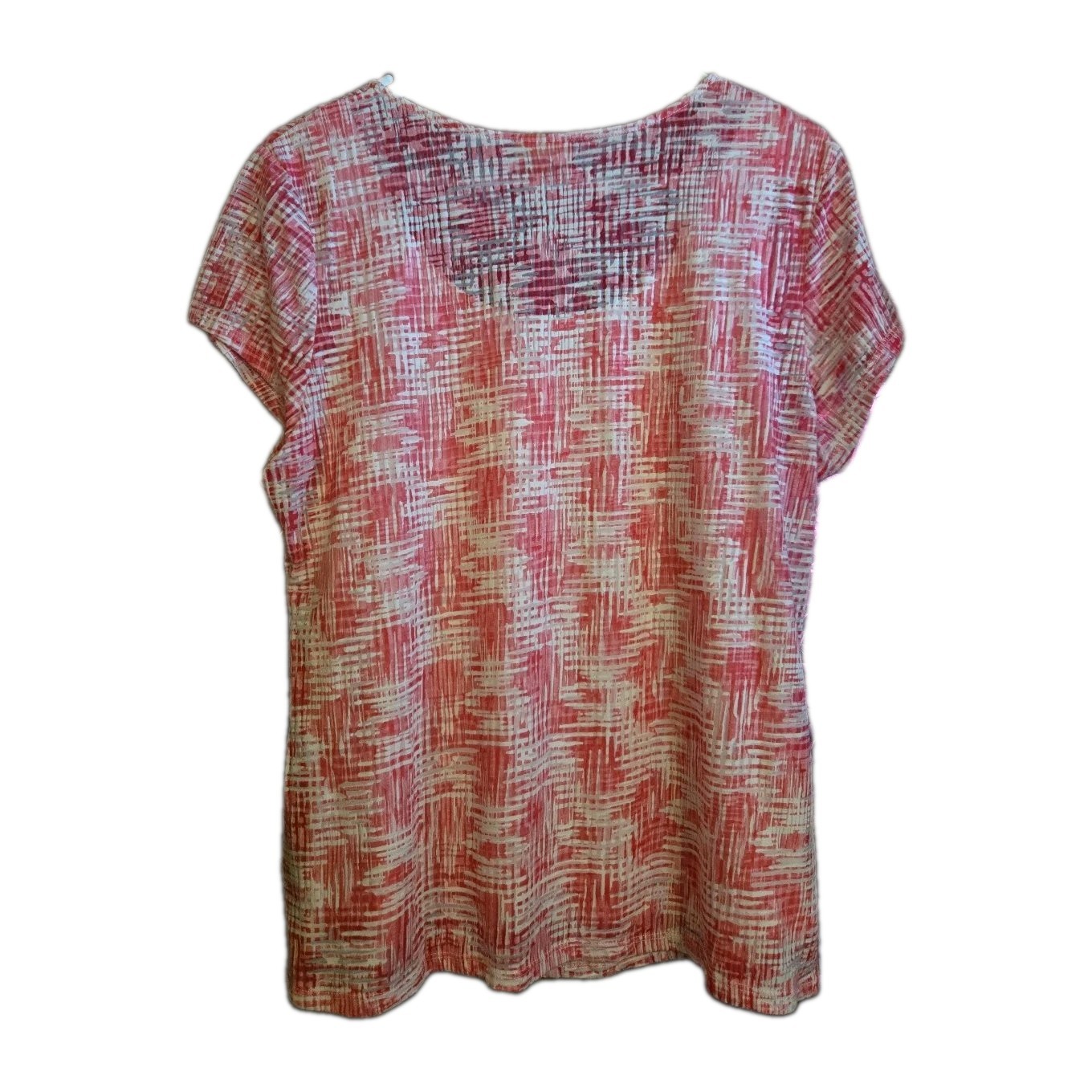 Ruby Rd Ruby Rd. Women's L Large Multicolor Abstract Beaded Scoop Neck Short ...