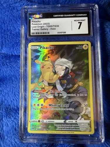 Pikachu CGC 7 Lost Origin Trainer Gallery TG05/TG30 Holo Pokémon Card