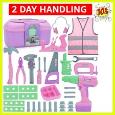 Kids Tool Set, 31 PCS Kids Tool Box Pretend Play Construction Toy with Electr...
