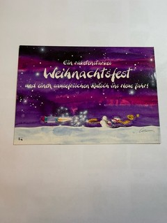 Diddl Weihnachtskarte 92b Mond Weihnachten Postkarte