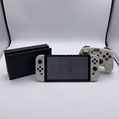 Nintendo Switch OLED Black Handheld Console White Joy‑Con HEG-001