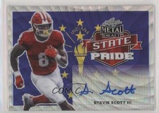 2021 Leaf Metal Draft State Pride Silver Wave 28/75 Stevie Scott III Auto 0c6