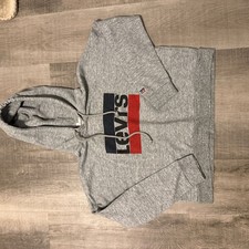 Levi's Women's Graphic Logo Pullover Hoodie in Heather Grey