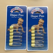 NIP 12 YELLOW DIAPER KING DIAPER PINS Box EA
